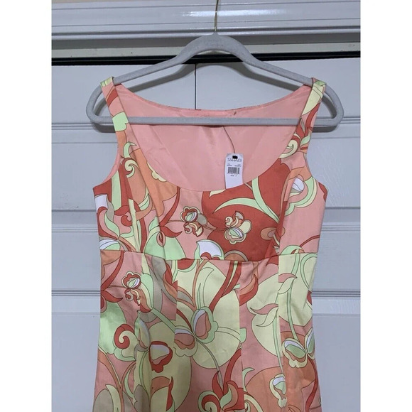 NWT Tahari Fit And Flare Floral Multicolor Dress Size 8 (Z1) - Picture 6 of 11